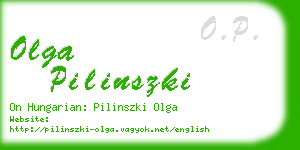 olga pilinszki business card